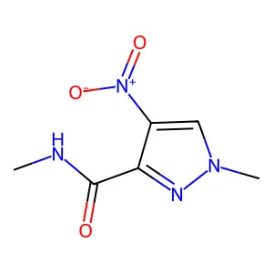 N,1-dimethyl-4-nitropyrazole-3-carboxamide structure