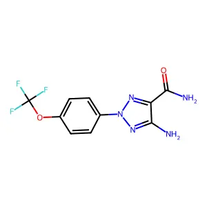 5-Amino-2-[4-(trifluoromethoxy)phenyl]-2H-1,2,3-triazole-4-carboxamide structure