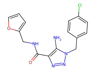 5-amino-1-(4-chlorobenzyl)-N-(furan-2-ylmethyl)-1H-1,2,3-triazole-4-carboxamide structure