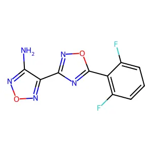 4-[5-(2,6-Difluorophenyl)-1,2,4-oxadiazol-3-yl]-1,2,5-oxadiazol-3-amine structure