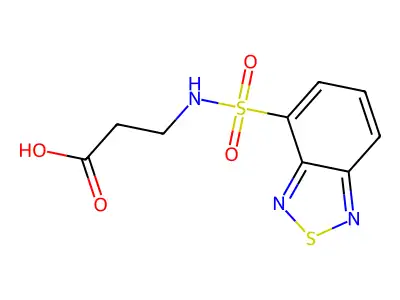 3-(Benzo[1,2,5]thiadiazole-4-sulfonylamino)-propionic acid structure