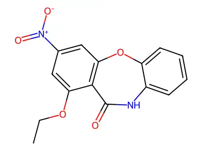 7-ethoxy-9-nitro-5H-benzo[b][1,4]benzoxazepin-6-one structure