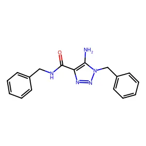 5-Amino-N,1-dibenzyl-1H-1,2,3-triazole-4-carboxamide structure