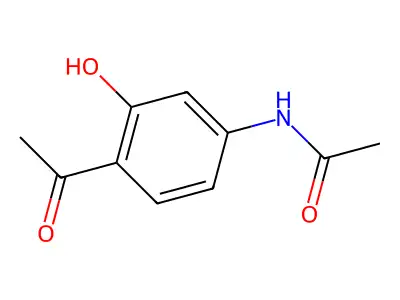 N-(4-acetyl-3-hydroxyphenyl)acetamide structure