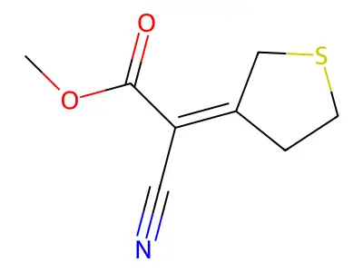 methyl (2Z)-2-cyano-2-(thiolan-3-ylidene)acetate structure