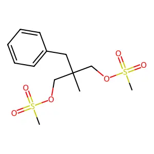 (2-Benzyl-2-methyl-3-methylsulfonyloxypropyl) methanesulfonate structure