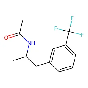 Acetamide, N-(alpha-methyl-m-trifluoromethylphenethyl)- structure