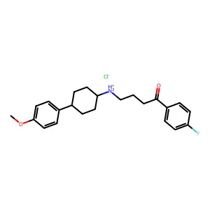 Butyrophenone, 4'-fluoro-4-(4-(p-anisyl)cyclohexylamino)-, hydrochloride, (E)- structure