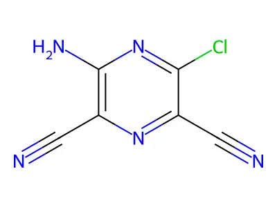 2,6-Pyrazinedicarbonitrile, 3-amino-5-chloro- structure