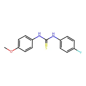 1-(4-fluorophenyl)-3-(4-methoxyphenyl)thiourea structure