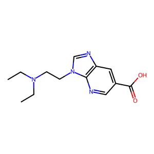 Imidazo(4,5-b)pyridine-6-carboxylic acid, 3-(2-diethylaminoethyl)- structure