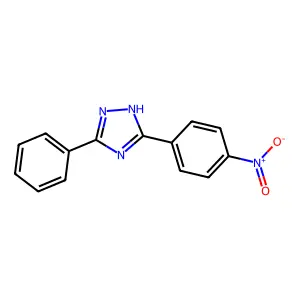 5-(4-nitrophenyl)-3-phenyl-1H-1,2,4-triazole structure