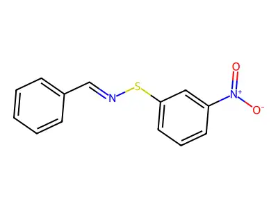 N-(3-nitrophenyl)sulfanyl-1-phenylmethanimine structure