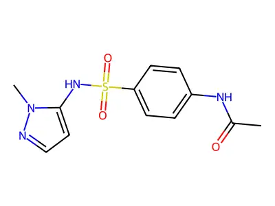 N-[4-[[(1-Methyl-1H-pyrazol-5-yl)amino]sulfonyl]phenyl]acetamide structure