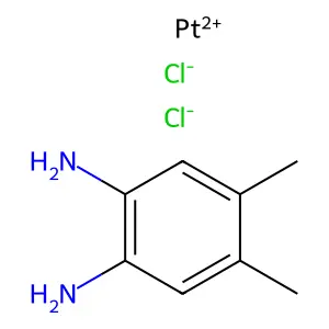 Dichloro(4,5-dimethyl-o-phenylenediamine)platinum(II) structure