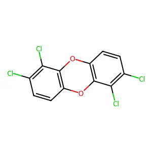 1,2,6,7-Tetrachlorodibenzo-P-dioxin structure