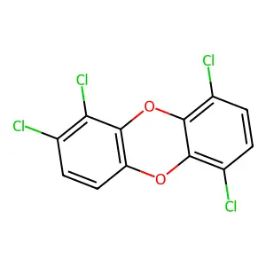1,2,6,9-Tetrachlorodibenzo-p-dioxin structure