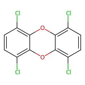 1,4,6,9-Tetrachlorodibenzo-P-dioxin structure