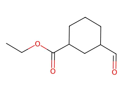 Ethyl 3-formylcyclohexane-1-carboxylate structure