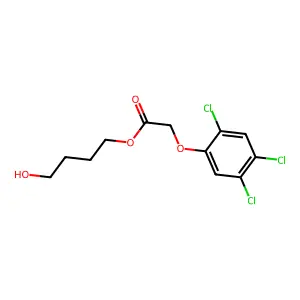 4-Hydroxybutyl (2,4,5-trichlorophenoxy)acetate structure