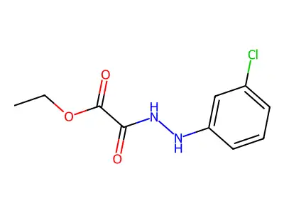 Ethyl [2-(3-chlorophenyl)]hydrazide oxalate structure