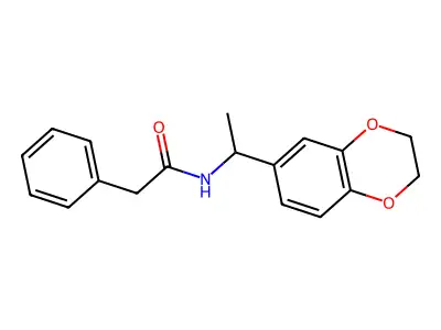 N-[1-(2,3-dihydro-1,4-benzodioxin-6-yl)ethyl]-2-phenylacetamide structure