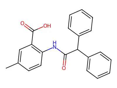 2-[(Diphenylacetyl)amino]-5-methylbenzoic acid structure