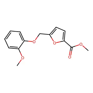 Methyl 5-[(2-methoxyphenoxy)methyl]furan-2-carboxylate structure