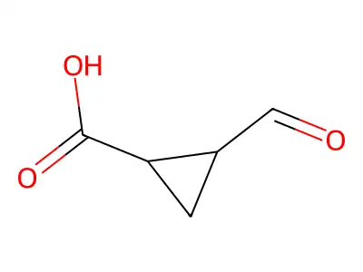 1-Formylcyclopropane-2-carboxylic acid structure