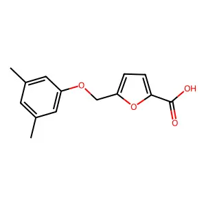 5-[(3,5-Dimethylphenoxy)methyl]-2-furoic acid structure