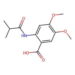 4,5-Dimethoxy-2-(2-methylpropanamido)benzoic acid structure
