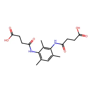 4,4'-[(2,4,6-Trimethylbenzene-1,3-diyl)diimino]bis(4-oxobutanoic acid) structure