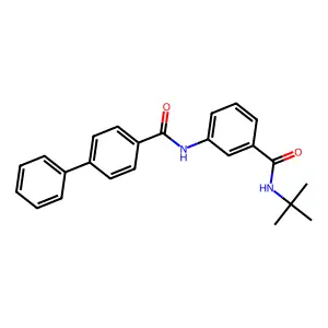 N-tert-butyl-3-[(4-phenylbenzoyl)amino]benzamide structure