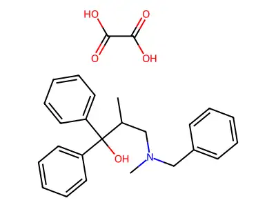 Benzhydrol, alpha-(2-(benzylmethylamino)-1-methylethyl)-, oxalate, hydrate structure