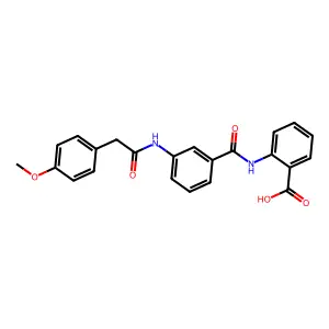 2-(3-(2-(4-Methoxyphenyl)acetamido)benzamido)benzoic acid structure