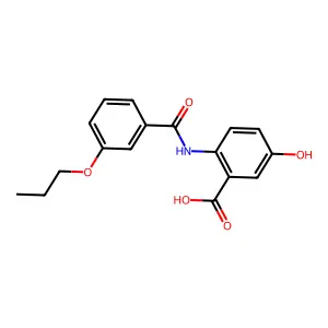 5-hydroxy-2-[(3-propoxybenzoyl)amino]benzoic Acid structure