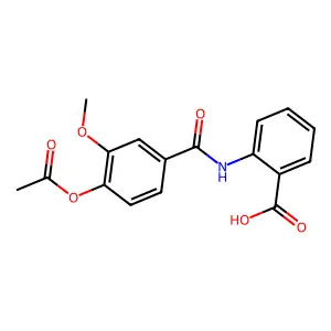 2-[(4-Acetyloxy-3-methoxybenzoyl)amino]benzoic acid structure