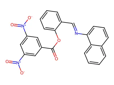 [2-(Naphthalen-1-yliminomethyl)phenyl] 3,5-dinitrobenzoate structure