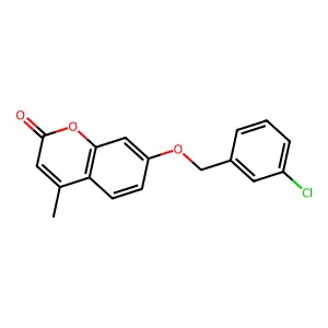 7-[(3-chlorobenzyl)oxy]-4-methyl-2H-chromen-2-one structure