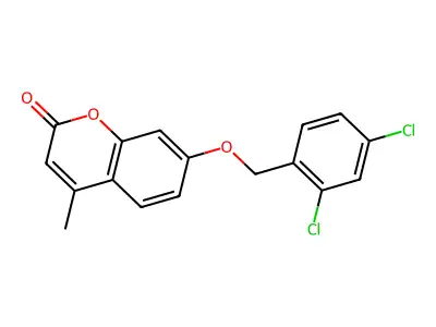 7-[(2,4-dichlorobenzyl)oxy]-4-methyl-2H-chromen-2-one structure