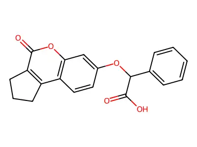 [(4-Oxo-1,2,3,4-tetrahydrocyclopenta[c]chromen-7-yl)oxy](phenyl)acetic acid structure