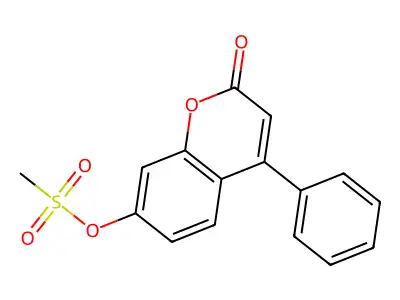2-oxo-4-phenyl-2H-chromen-7-yl methanesulfonate structure