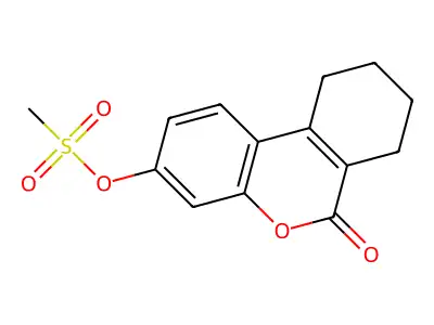 6-oxo-7,8,9,10-tetrahydro-6H-benzo[c]chromen-3-yl methanesulfonate structure