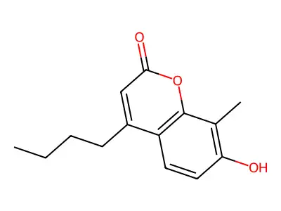 4-butyl-7-hydroxy-8-methyl-2H-chromen-2-one structure