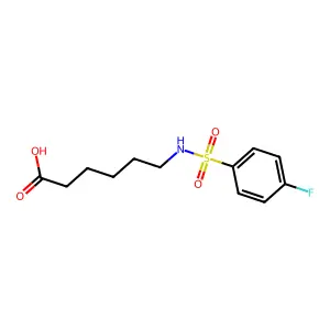 6-(4-Fluorobenzenesulfonamido)hexanoic acid structure