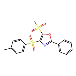 4-[(4-Methylphenyl)sulfonyl]-5-(methylsulfonyl)-2-phenyl-1,3-oxazole structure