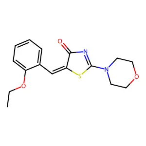 (E)-5-(2-ethoxybenzylidene)-2-morpholinothiazol-4(5H)-one structure