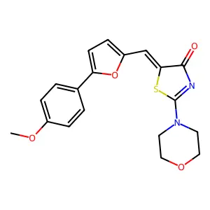 (E)-5-((5-(4-methoxyphenyl)furan-2-yl)methylene)-2-morpholinothiazol-4(5H)-one structure