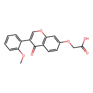 2-[3-(2-Methoxyphenyl)-4-oxochromen-7-yl]oxyacetic acid structure