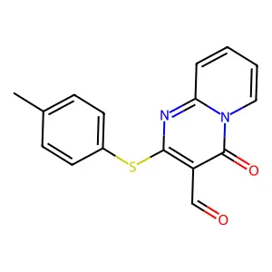 4-Oxo-2-p-tolylsulfanyl-4H-pyrido[1,2-a]pyrimidine-3-carbaldehyde structure